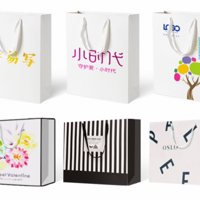 白(bai)卡紙手提袋