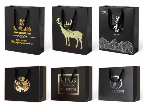 黑(hei)卡燙金手(shou)提袋